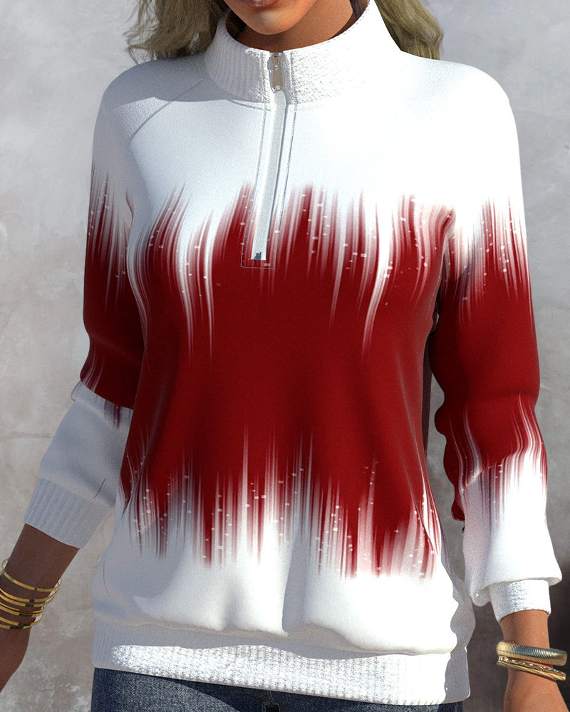 Mia™ | Pull à col montant et imprimé dégradé