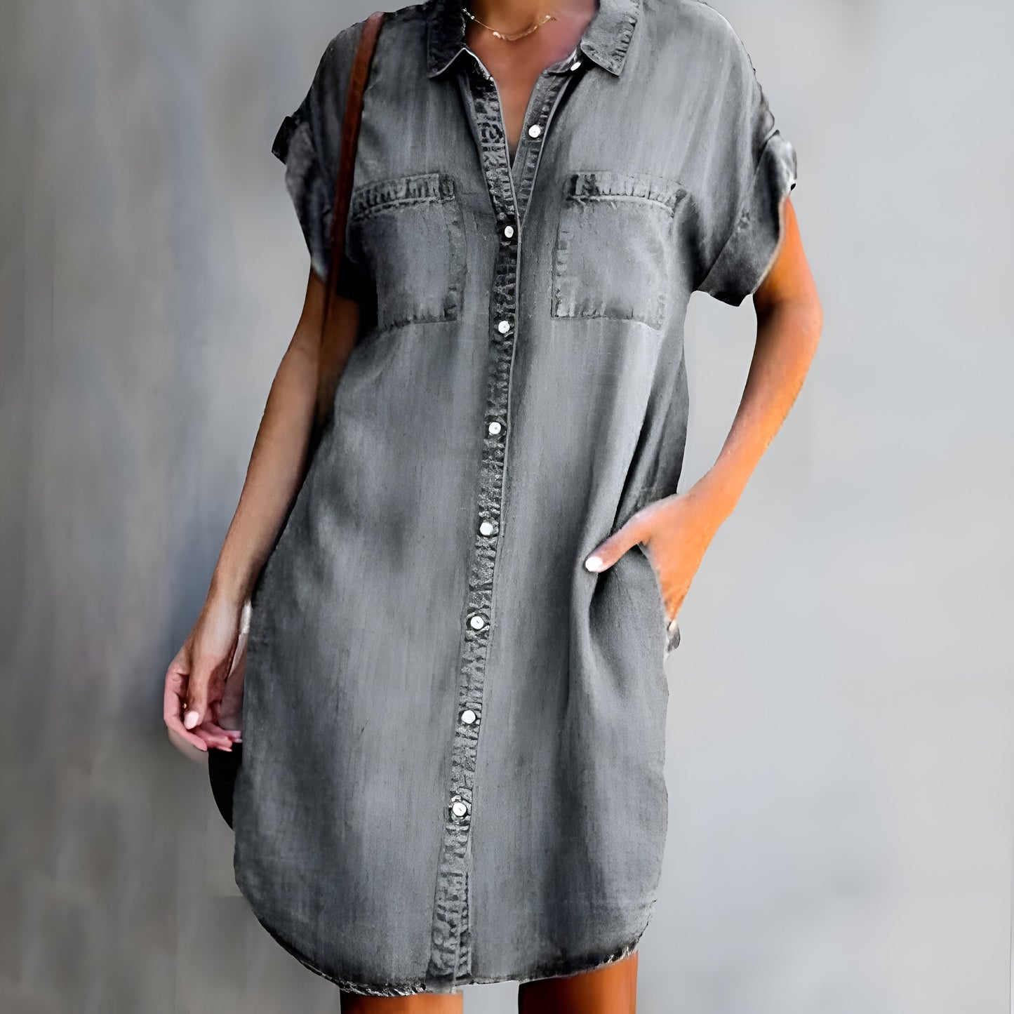 Diane™ | Robe Chemise Décontractée avec Boutons