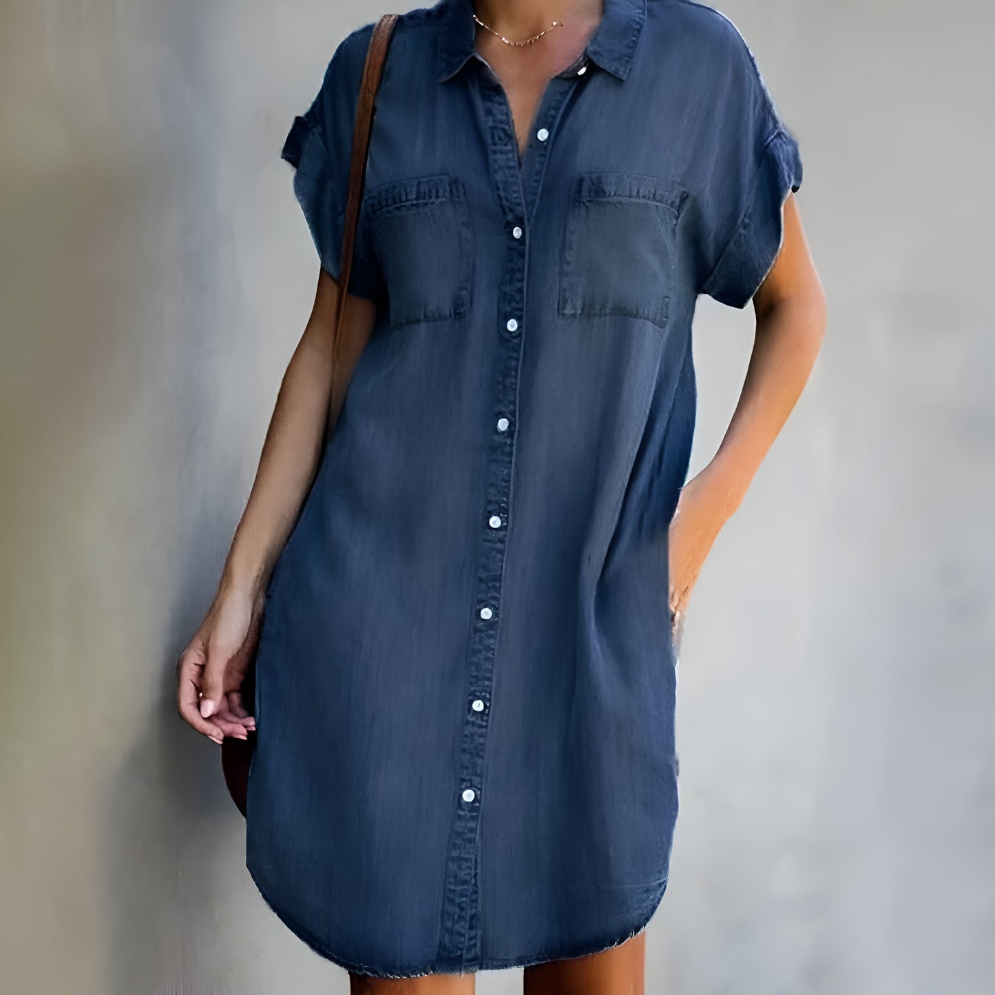 Diane™ | Robe Chemise Décontractée avec Boutons