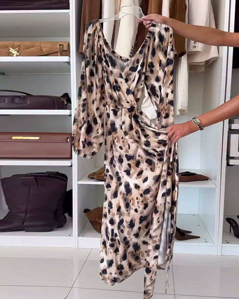 Mara™ | Robe élégante avec décolleté en V et imprimé séduisant