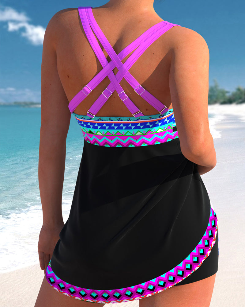 Lulu™ | Maillot de bain avec cordon de serrage et motif rayé