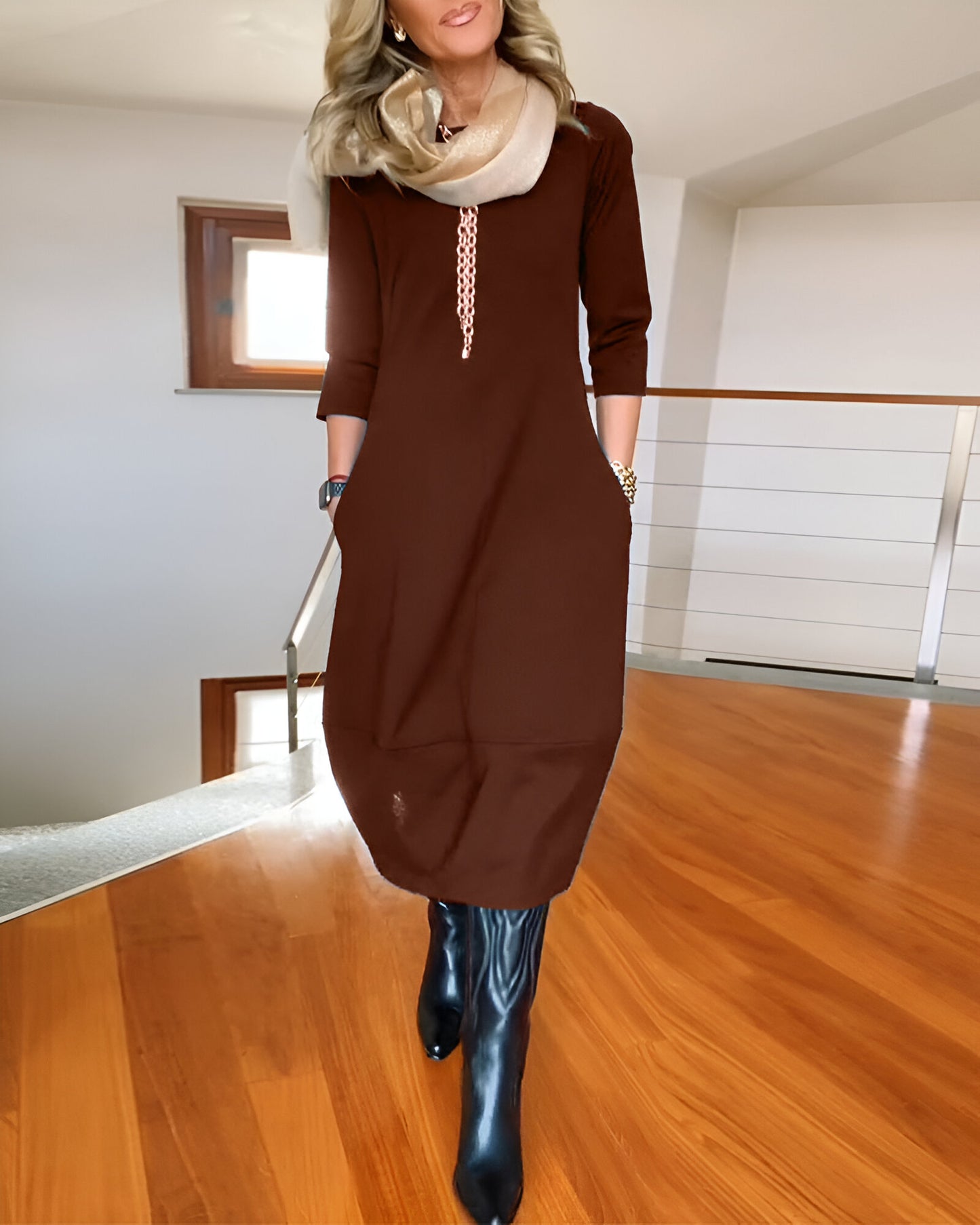 Élodie™ | Robe Élégante Unie