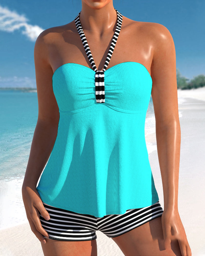 Lulu™ | Tankini avec dos et rayures