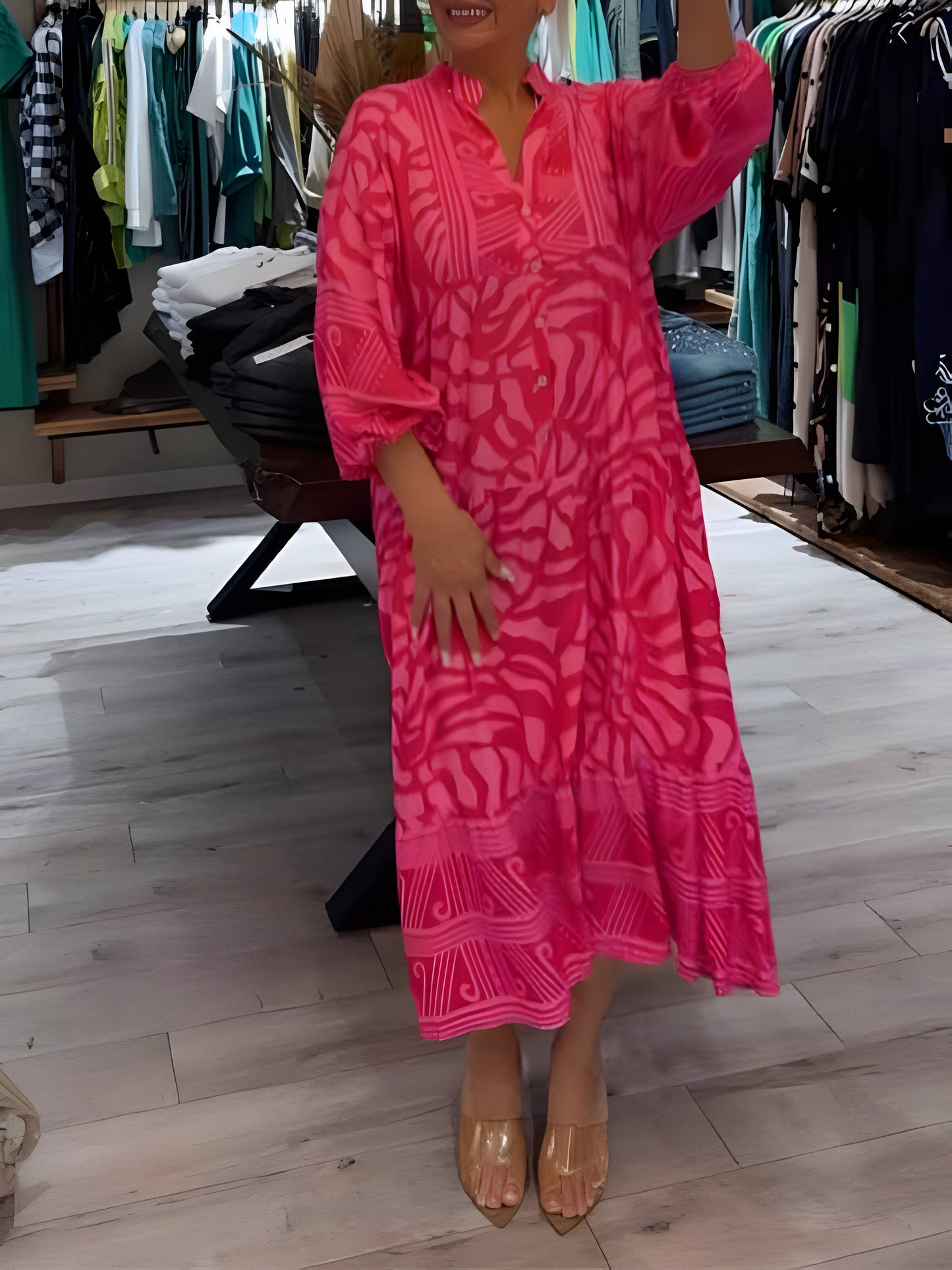 Ivana™ | Robe V-Cou Imprimée