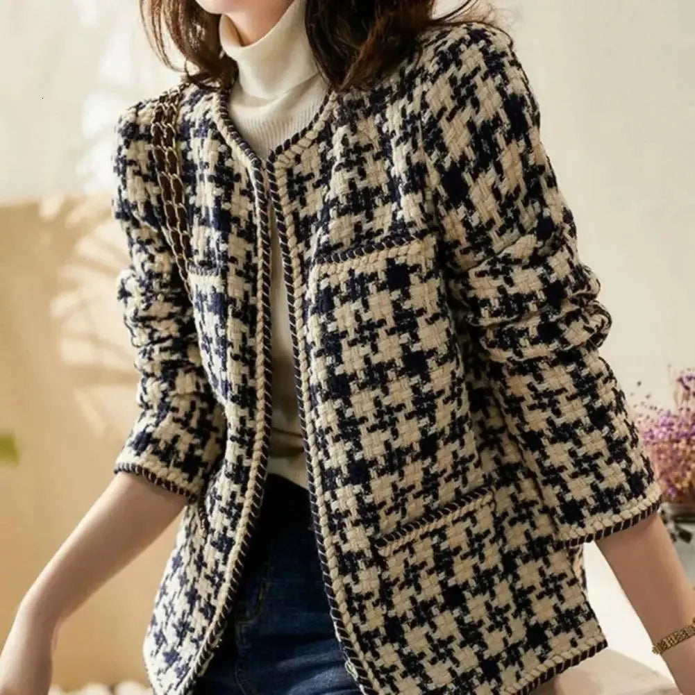 SOLÈNE™ | Veste à carreaux Chic