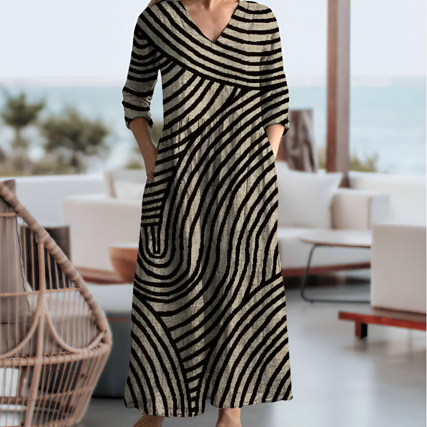 Ariane™ | Robe Vintage Rayée