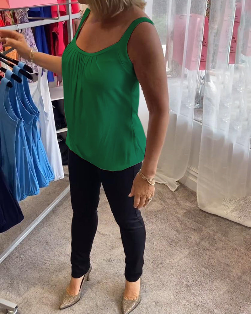 Estelle™ | Top en coton plissé