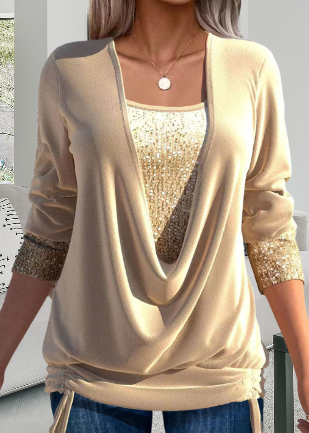 Liora™ | Élégant Top en Deux Parties