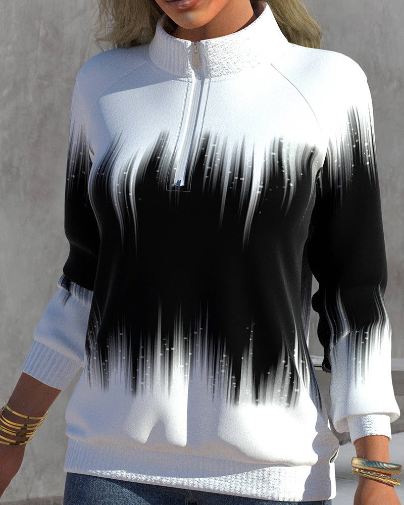 Mia™ | Pull à col montant et imprimé dégradé