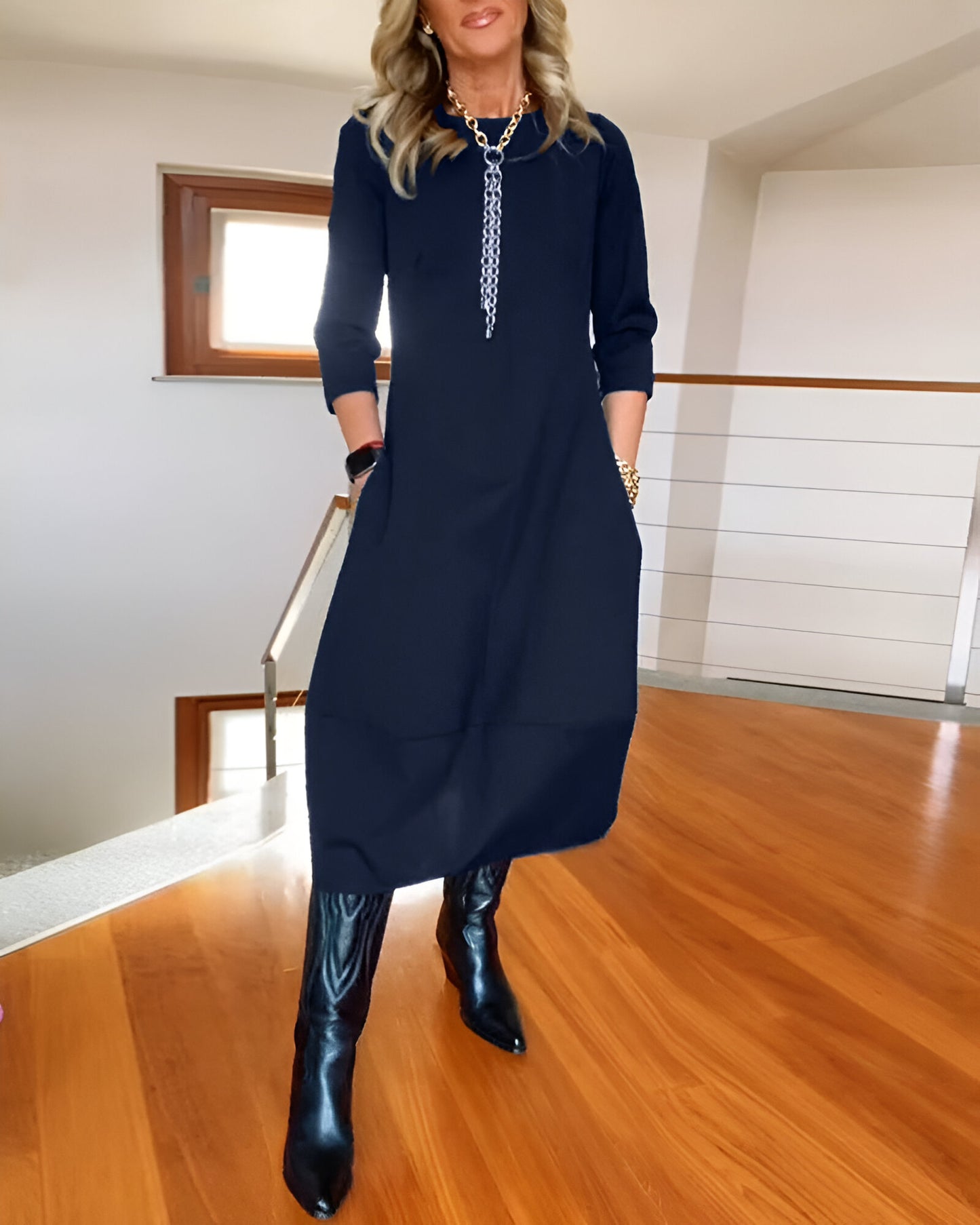 Élodie™ | Robe Élégante Unie
