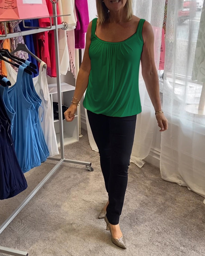 Estelle™ | Top en coton plissé