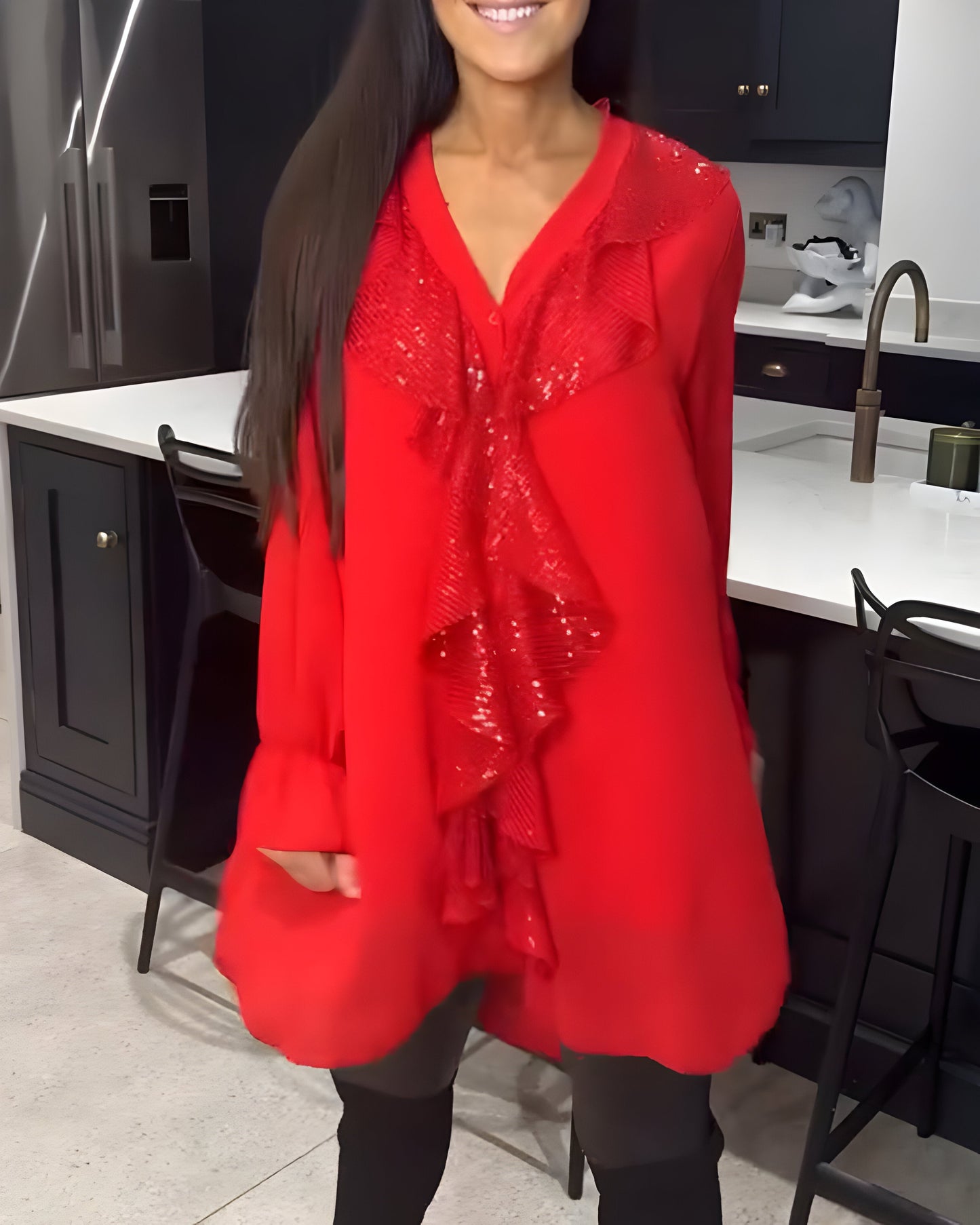 Sylvaine™ | Blouse Élégante avec Volants
