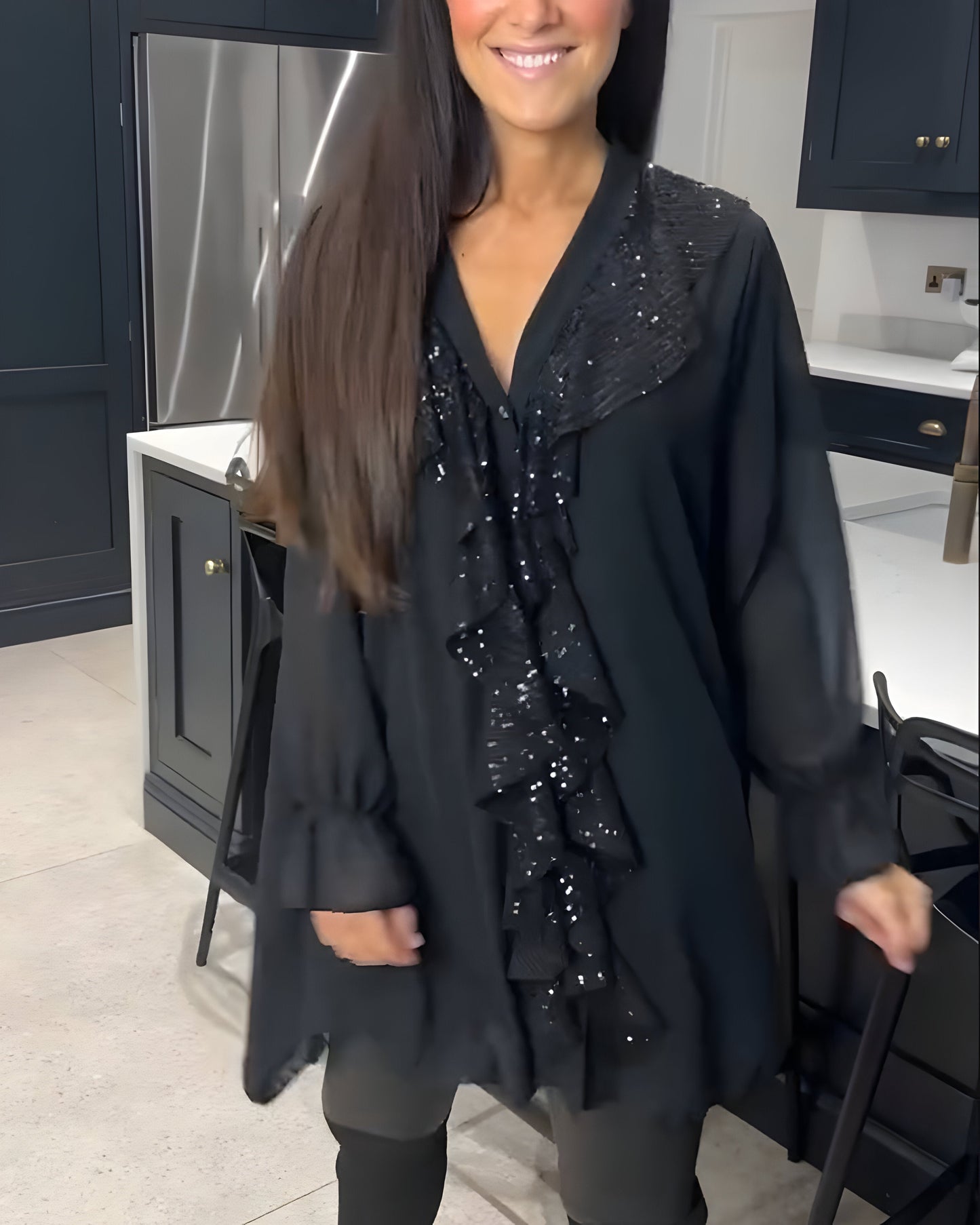 Sylvaine™ | Blouse Élégante avec Volants