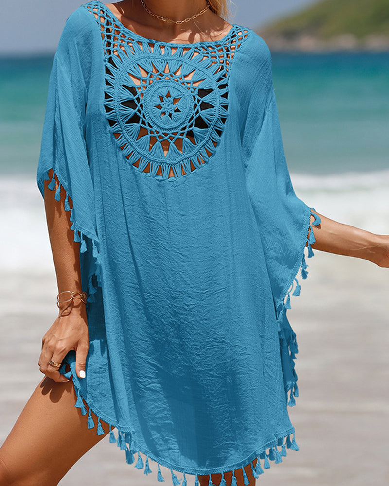 Aurora™ | Couverture de plage avec pompons