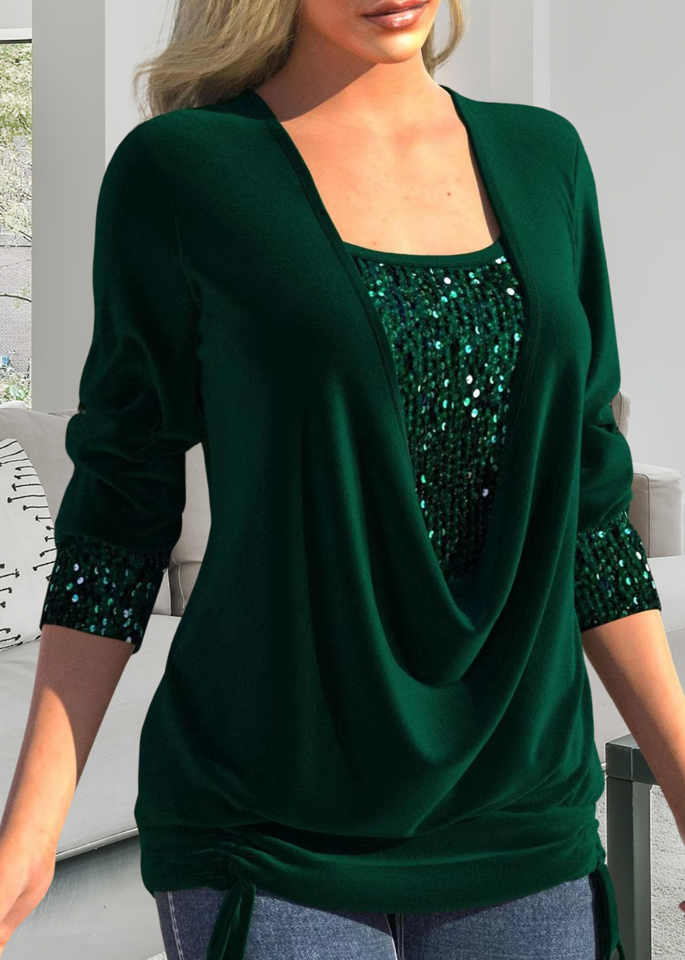 Liora™ | Élégant Top en Deux Parties