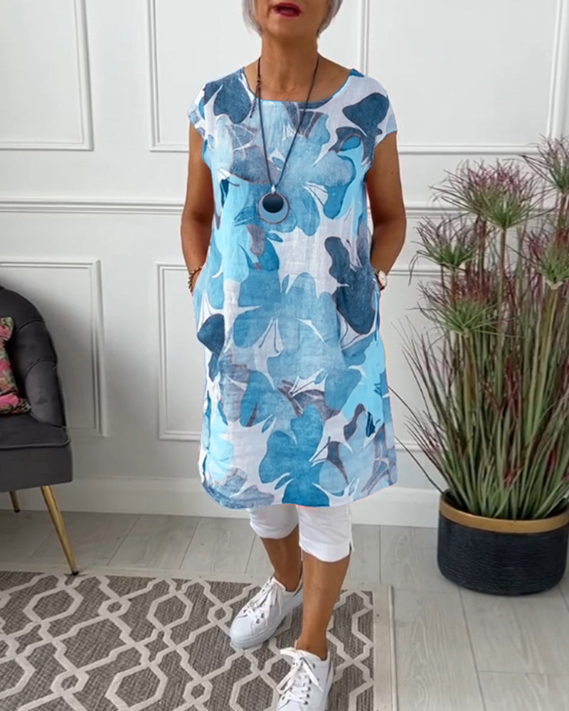 Manon™ | Robe décontractée avec Imprimé Floral Coloré