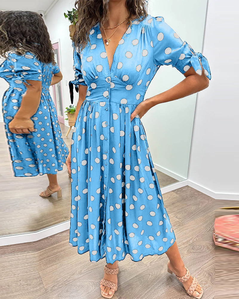 Monique™ | Robe Élégante à Pois