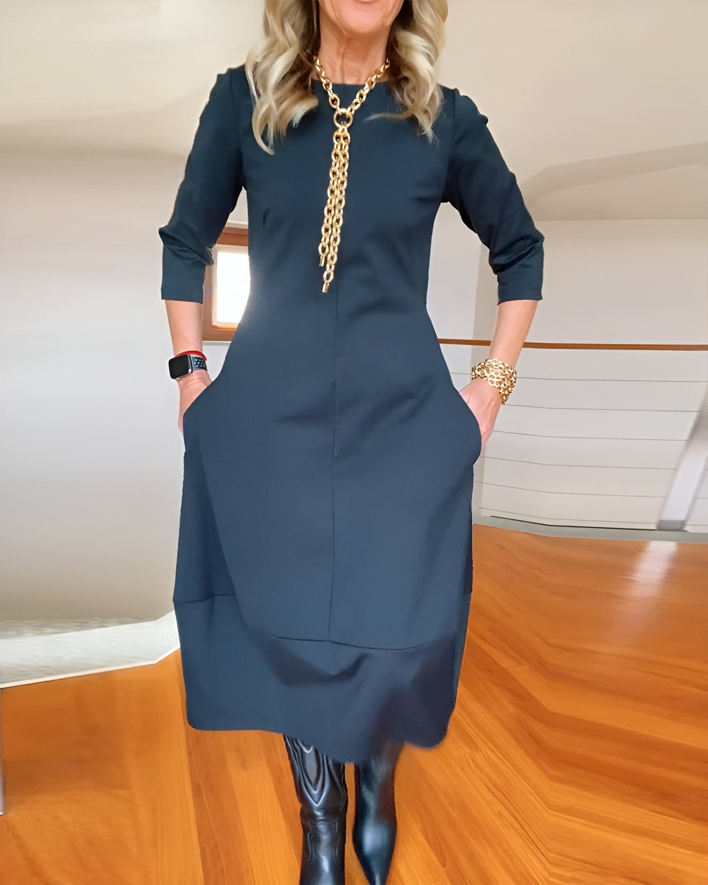 Élodie™ | Robe Élégante Unie