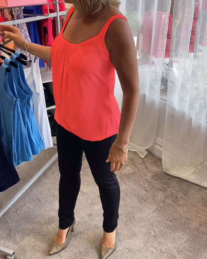 Estelle™ | Top en coton plissé