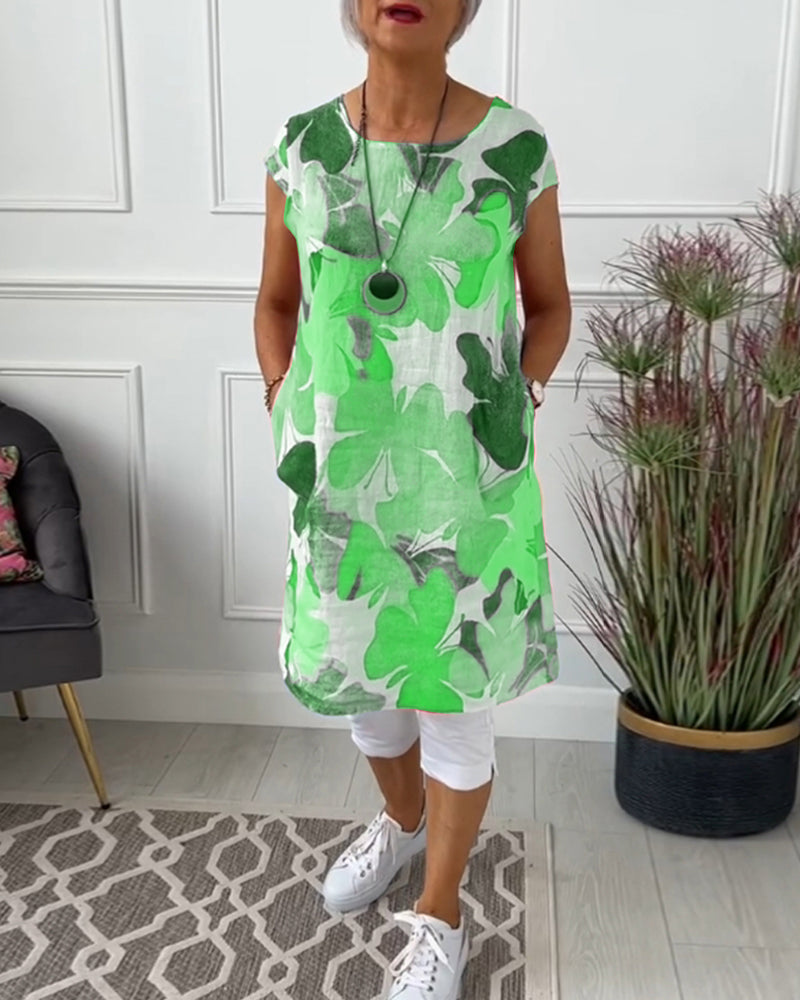 Manon™ | Robe décontractée avec Imprimé Floral Coloré