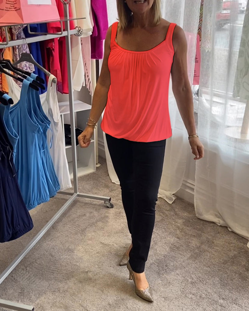 Estelle™ | Top en coton plissé