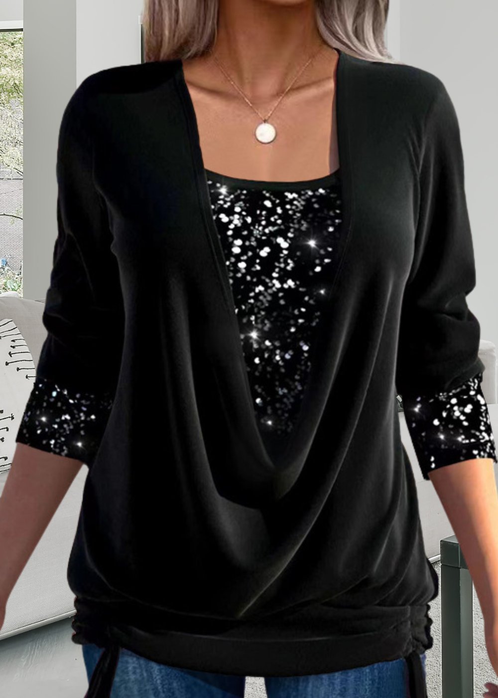 Liora™ | Élégant Top en Deux Parties