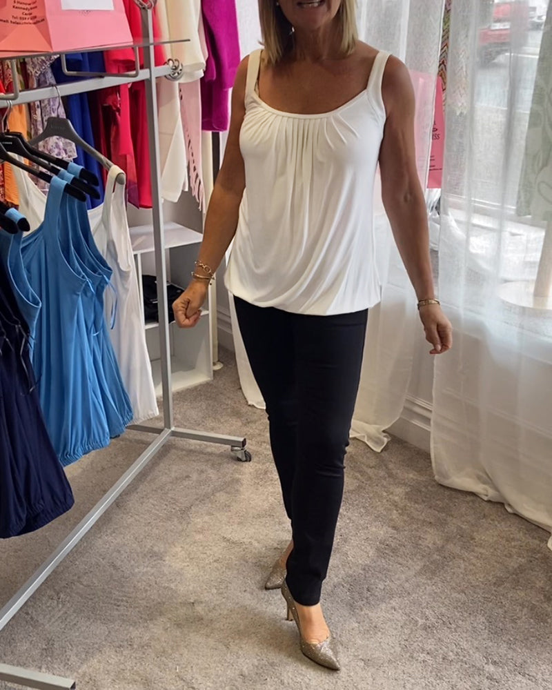 Estelle™ | Top en coton plissé