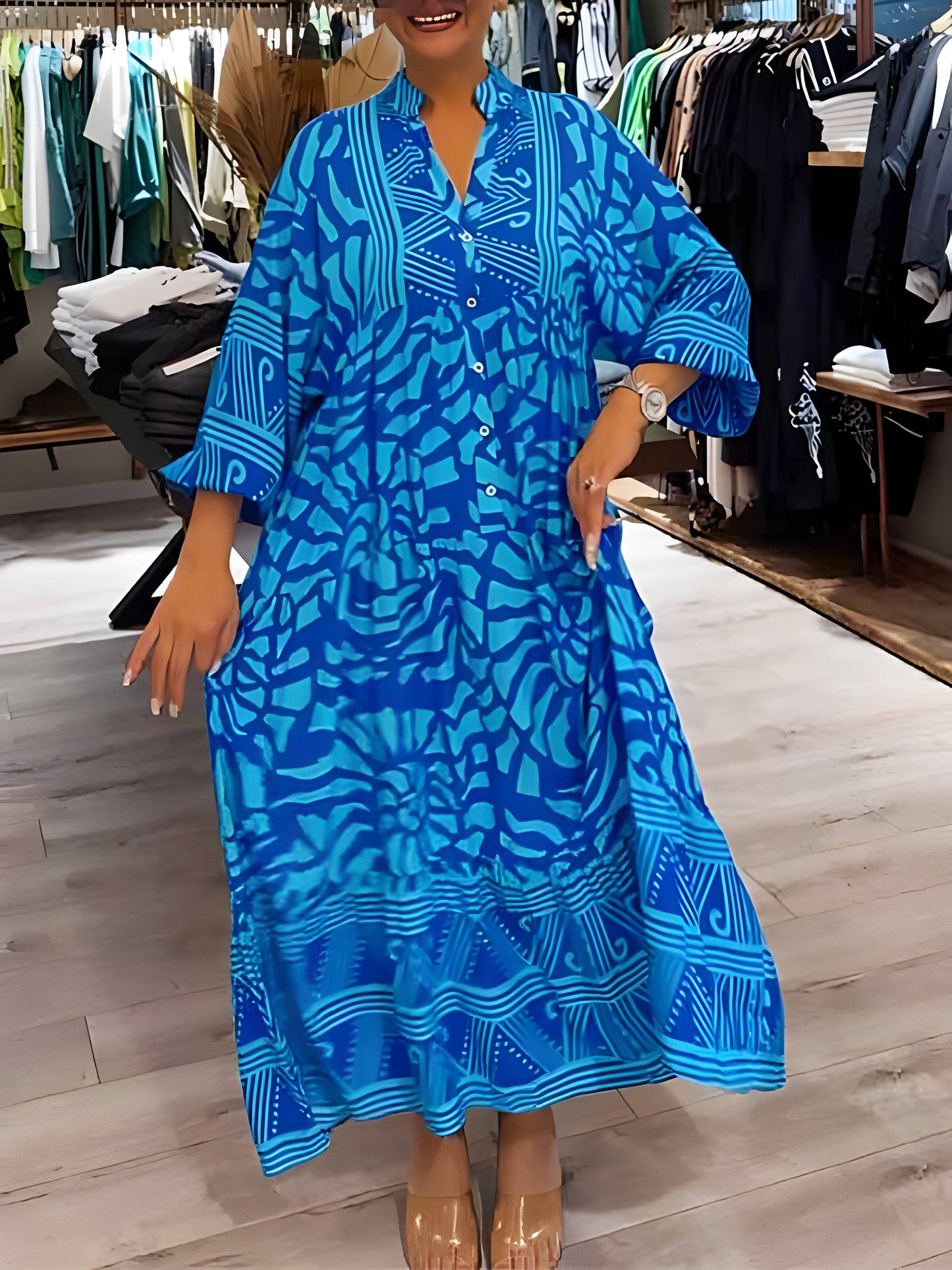 Ivana™ | Robe V-Cou Imprimée
