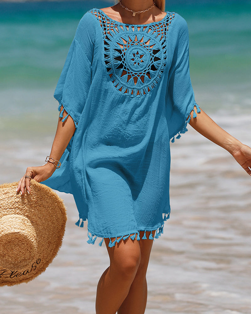 Aurora™ | Couverture de plage avec pompons