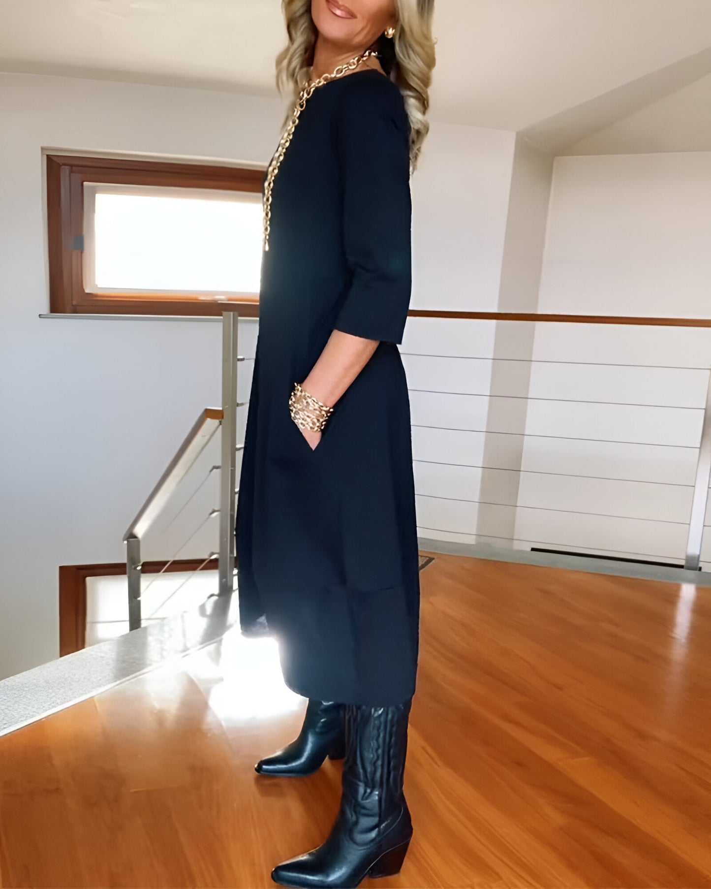 Élodie™ | Robe Élégante Unie