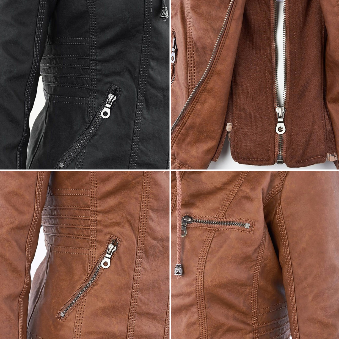 Désirée™ | Veste de motard à capuche
