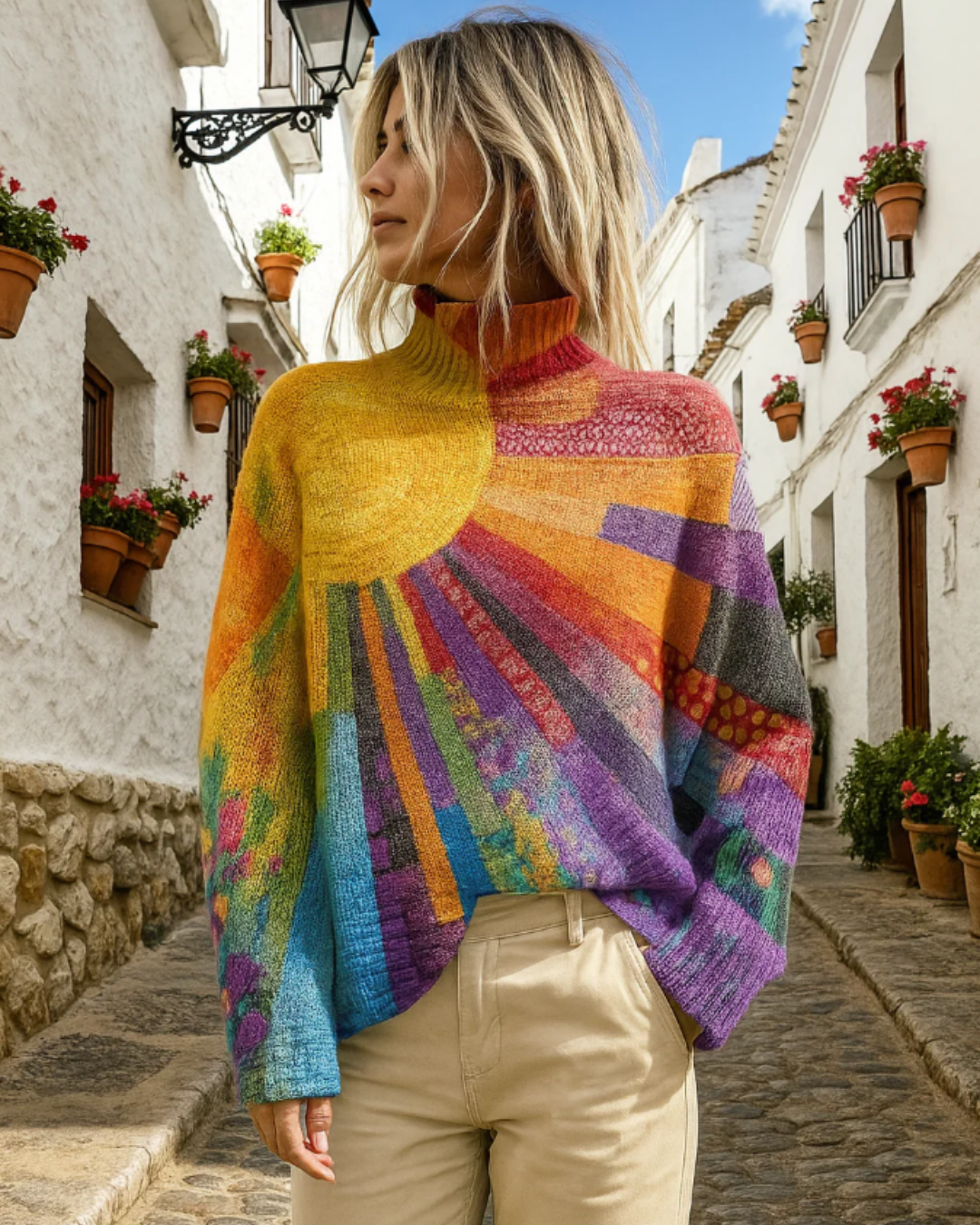Noa™ | Pull Col Roulé Chaud et Coloré