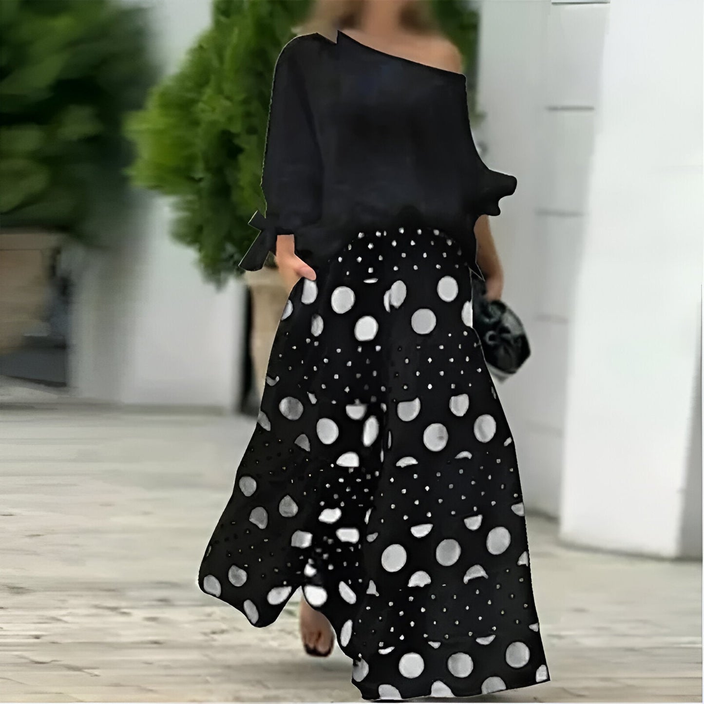 Liora™ | Ensemble Élégant à Pois
