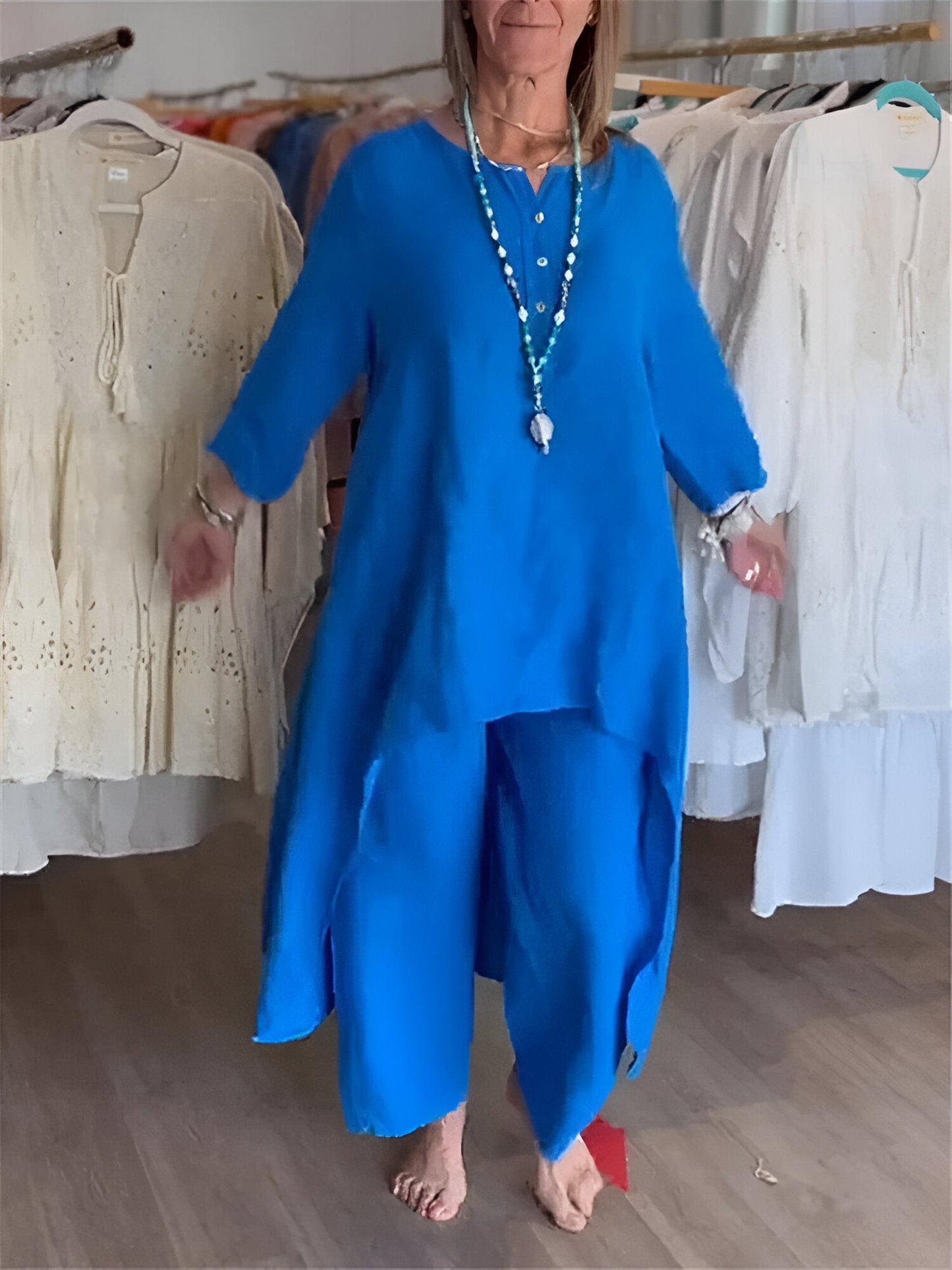 Mirelle™ | Ensemble d'été en mélange de coton léger
