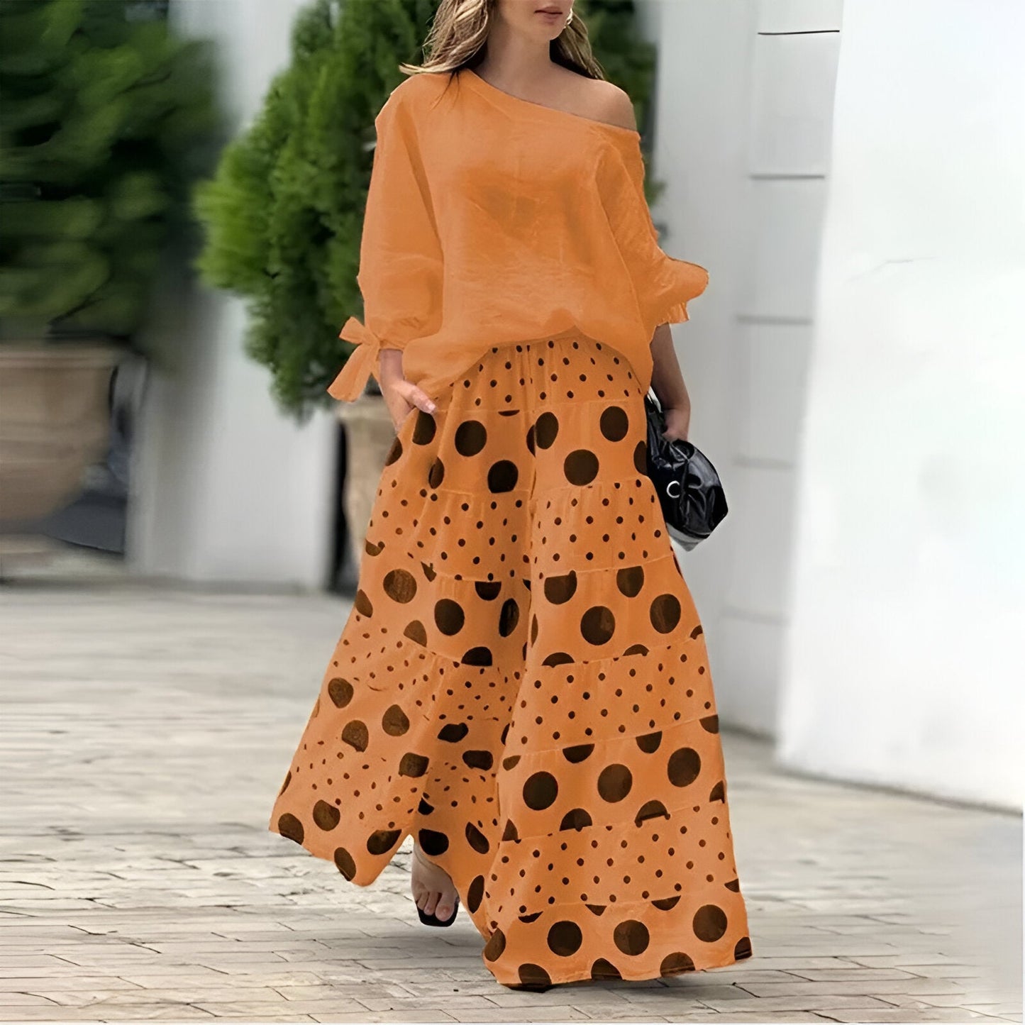 Liora™ | Ensemble Élégant à Pois