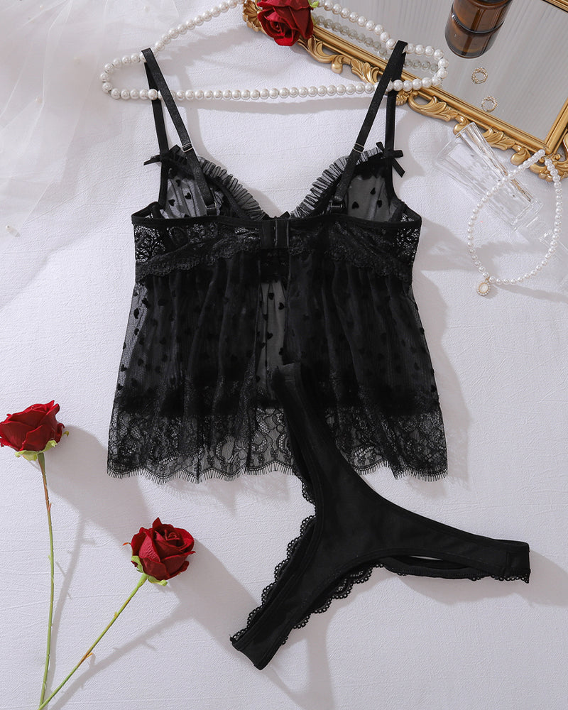 Rosa™ | Ensemble Top en Mesh Sensuel & Slip