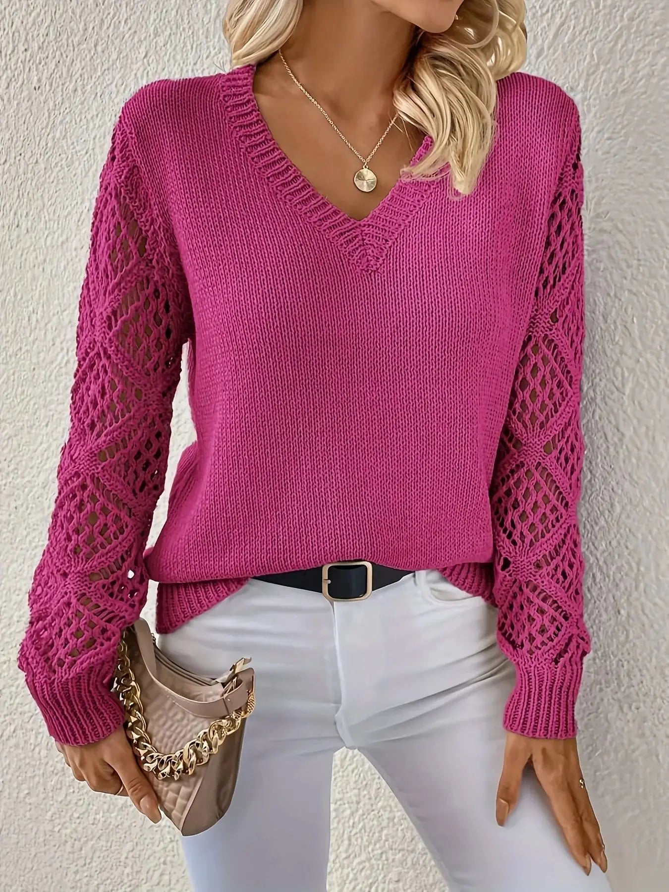SOLÈNE™ | Pull décontracté à col en V