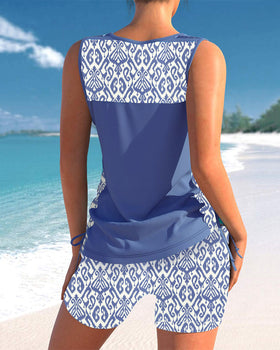 Lulu™ | Tankini avec imprimé géométrique et décolleté en V