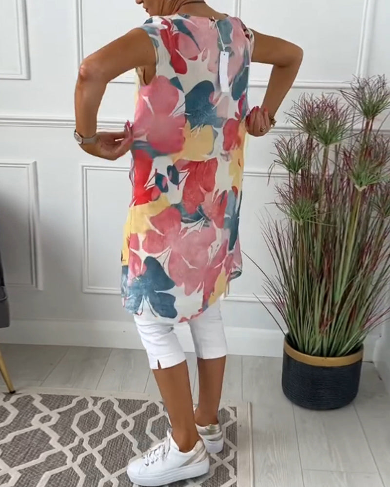 Manon™ | Robe décontractée avec Imprimé Floral Coloré
