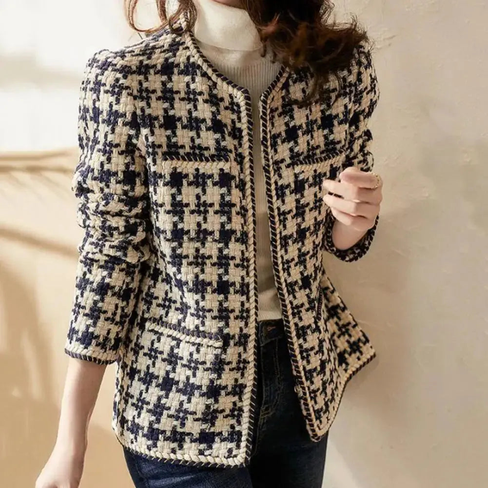 SOLÈNE™ | Veste à carreaux Chic
