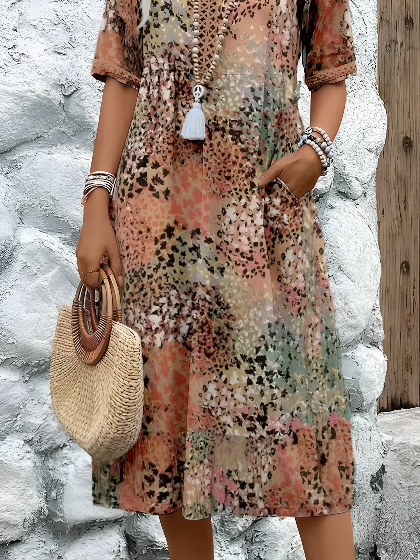 Colette™ | Robe midi vibrante