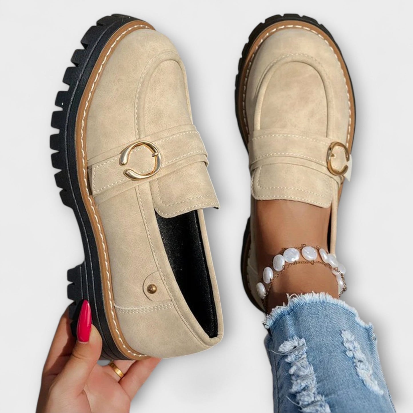 Sylvie™ | Mocassins Décontractés à Bout Rond