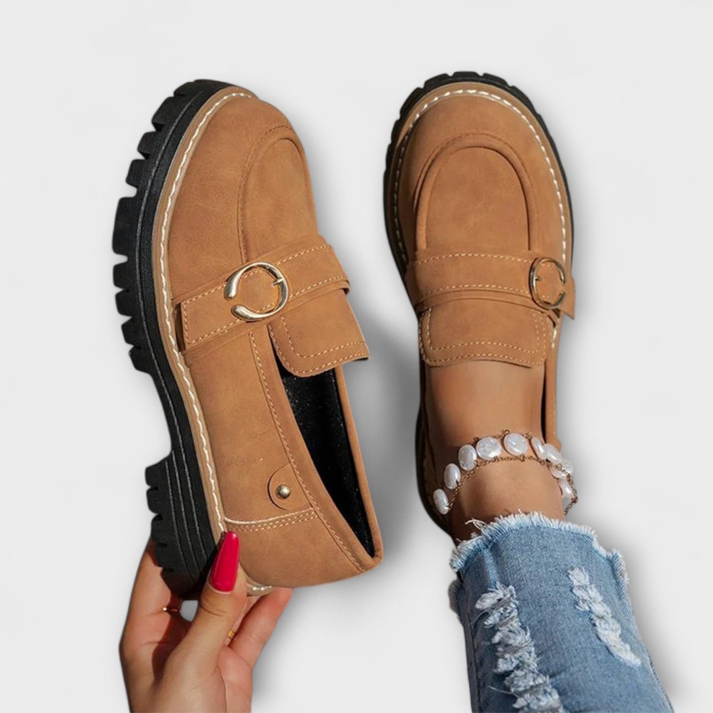 Sylvie™ | Mocassins Décontractés à Bout Rond