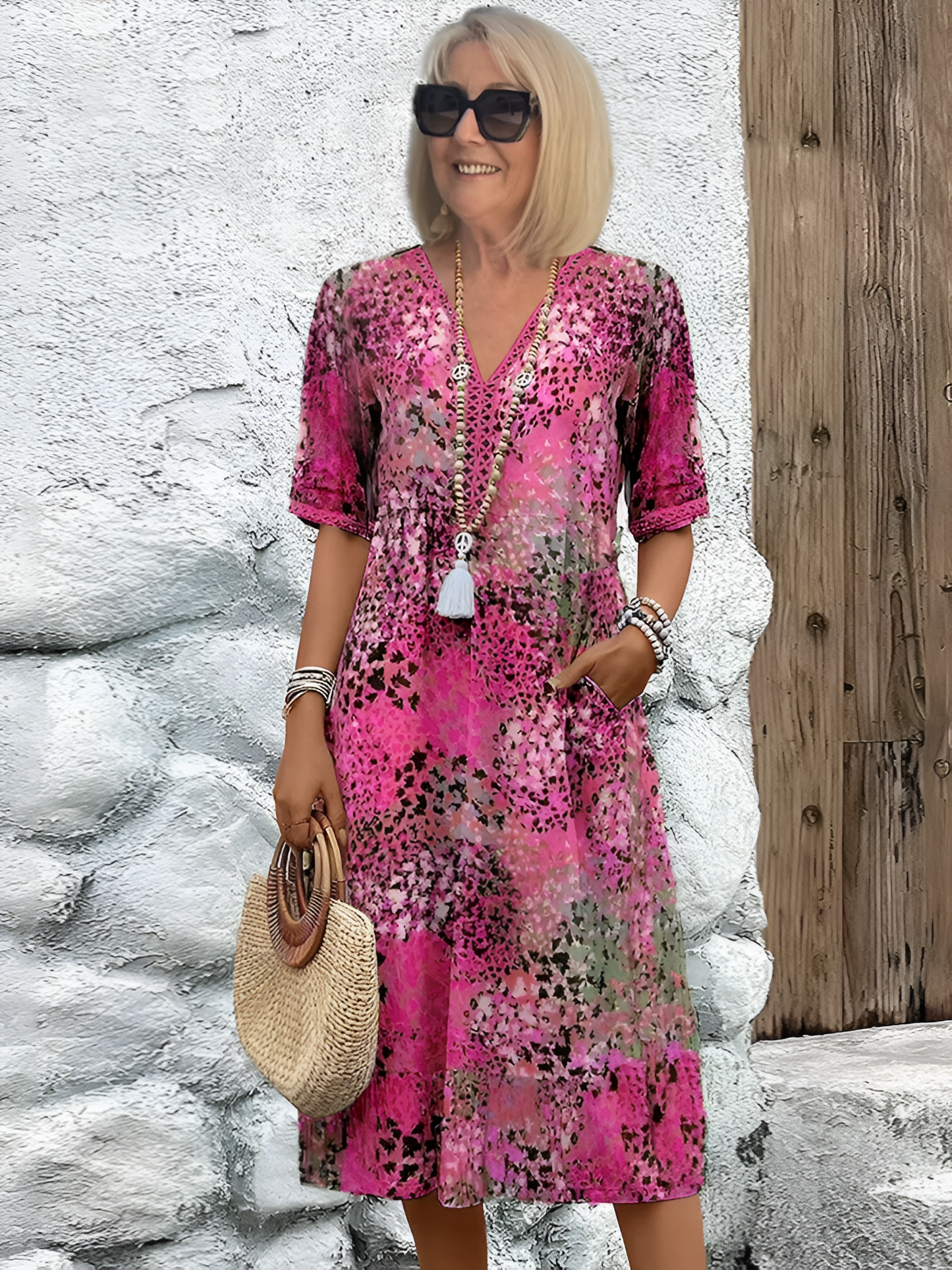 Colette™ | Robe midi vibrante