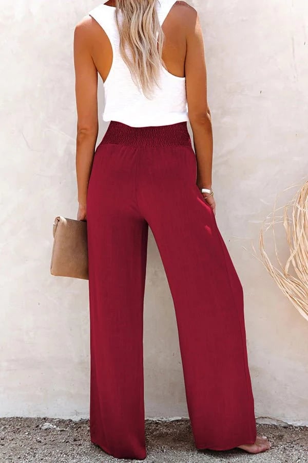 Livia™ | Pantalon en Lin à Taille Haute