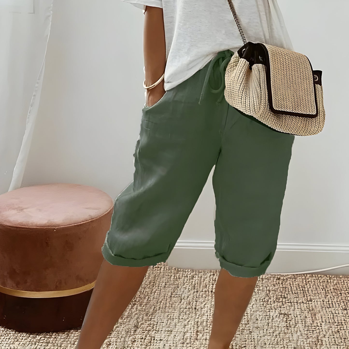 Hedwig™ | Pantalon Court en Lin pour Femmes
