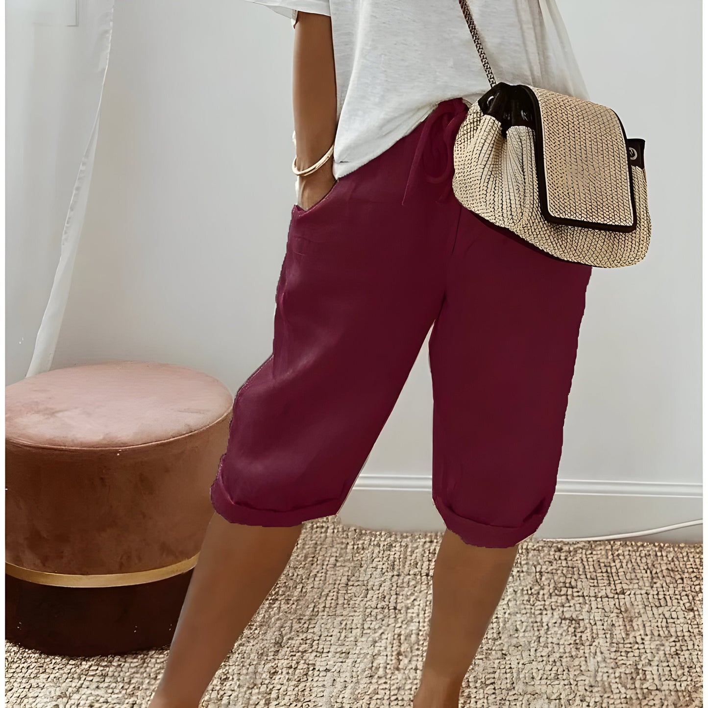 Hedwig™ | Pantalon Court en Lin pour Femmes