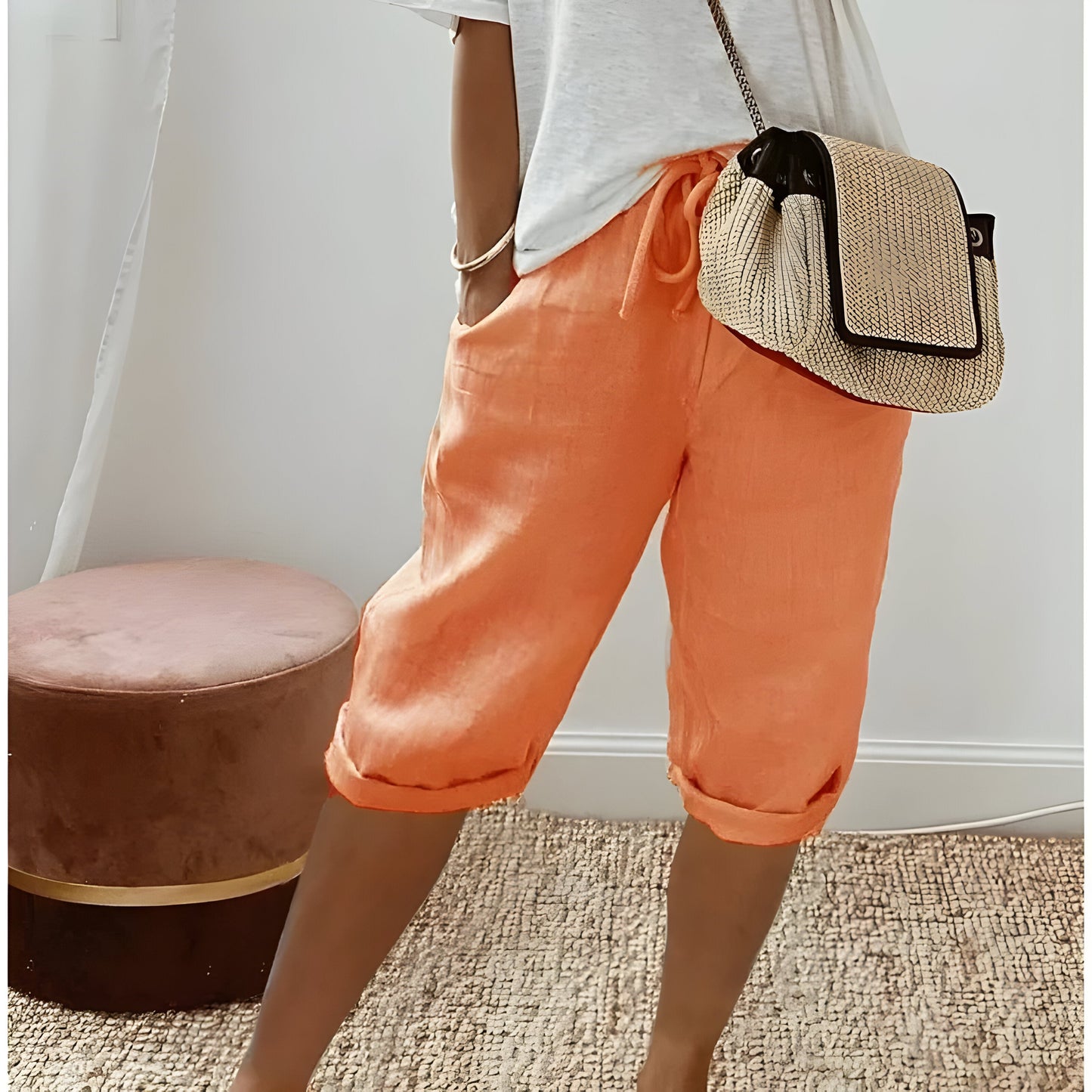 Hedwig™ | Pantalon Court en Lin pour Femmes