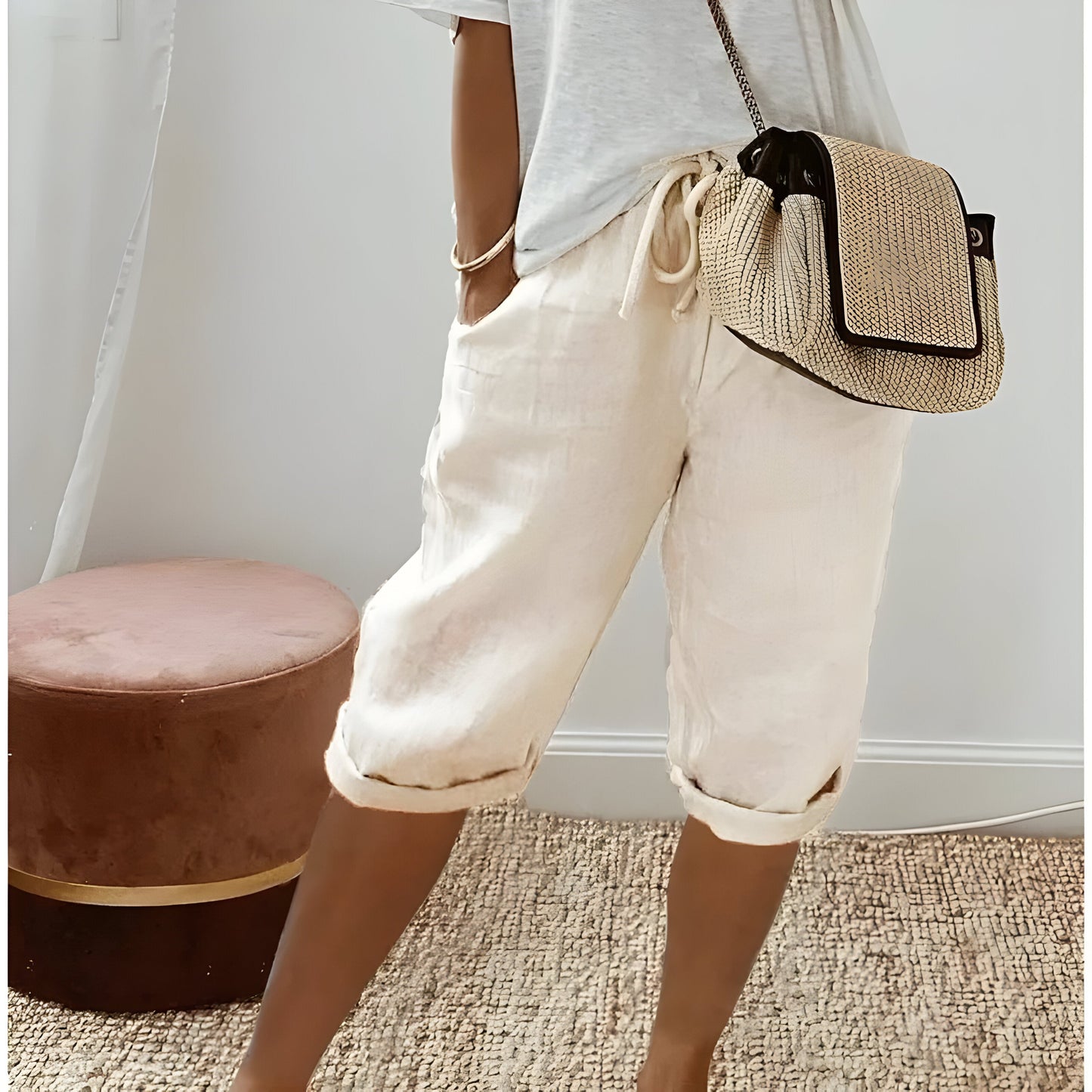 Hedwig™ | Pantalon Court en Lin pour Femmes