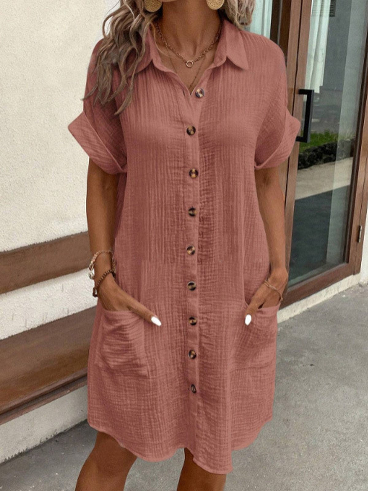 Carline™ | Robe D'été en Coton Avec Col